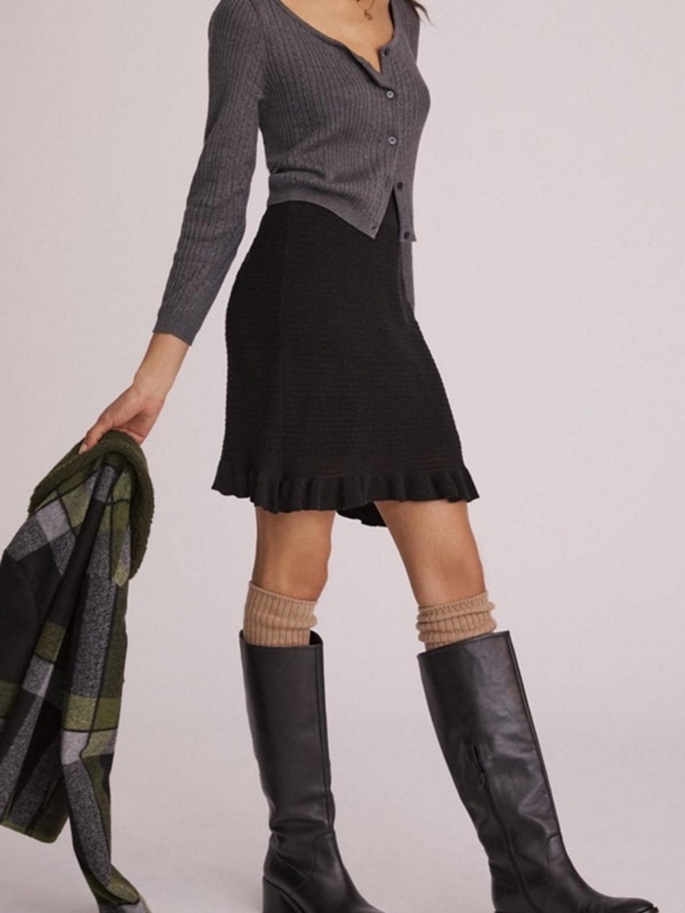 Anthropologie Ruffled Mini Skirt